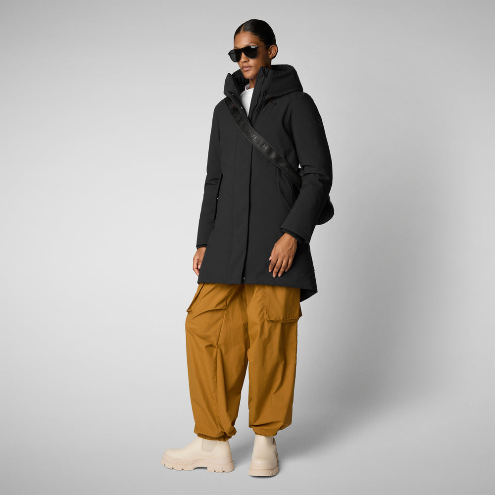 Save the duck PARKA DONNA CON CAPPUCCIO NELLIE NERO Shopping online