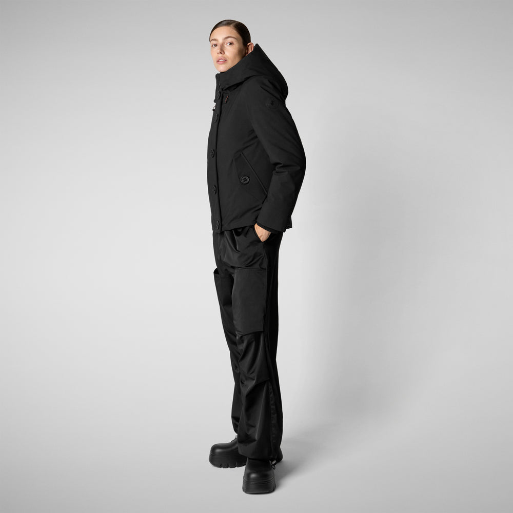Save the duck PARKA DONNA CON CAPPUCCIO SHANON NERO Cyber Monday