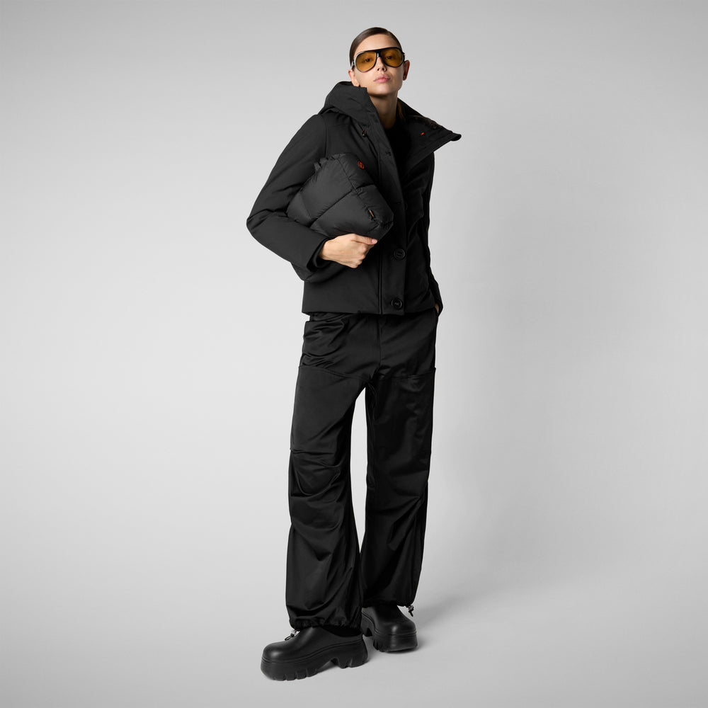 Save the duck PARKA DONNA CON CAPPUCCIO SHANON NERO Cyber Monday