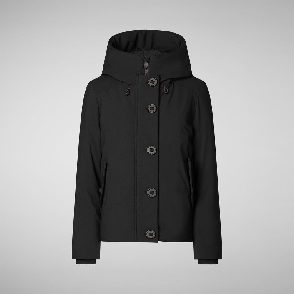 Save the duck PARKA DONNA CON CAPPUCCIO SHANON NERO Cyber Monday