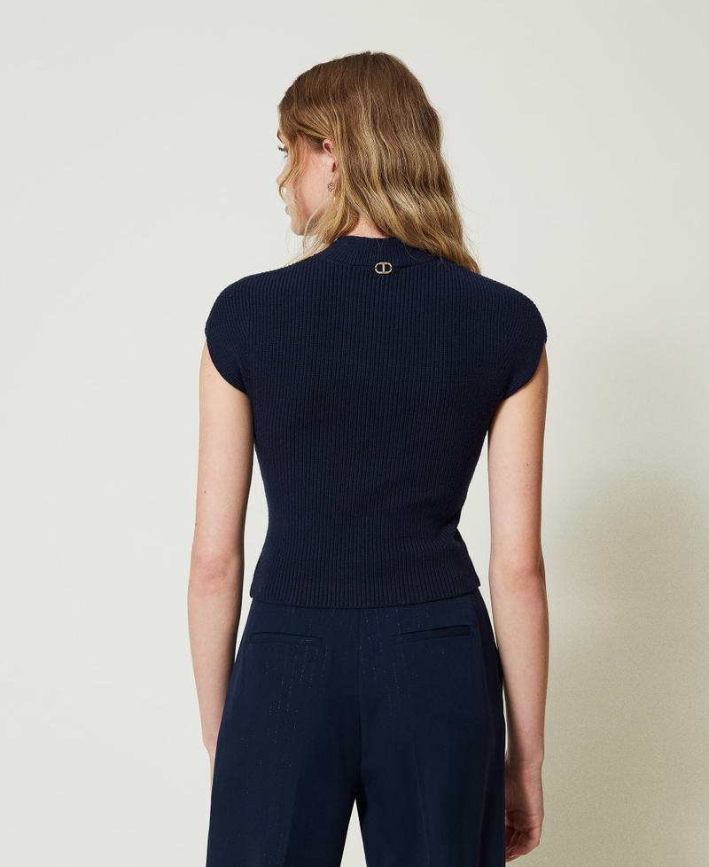 Scee by twin set Maglia fitted a costine décor Economico