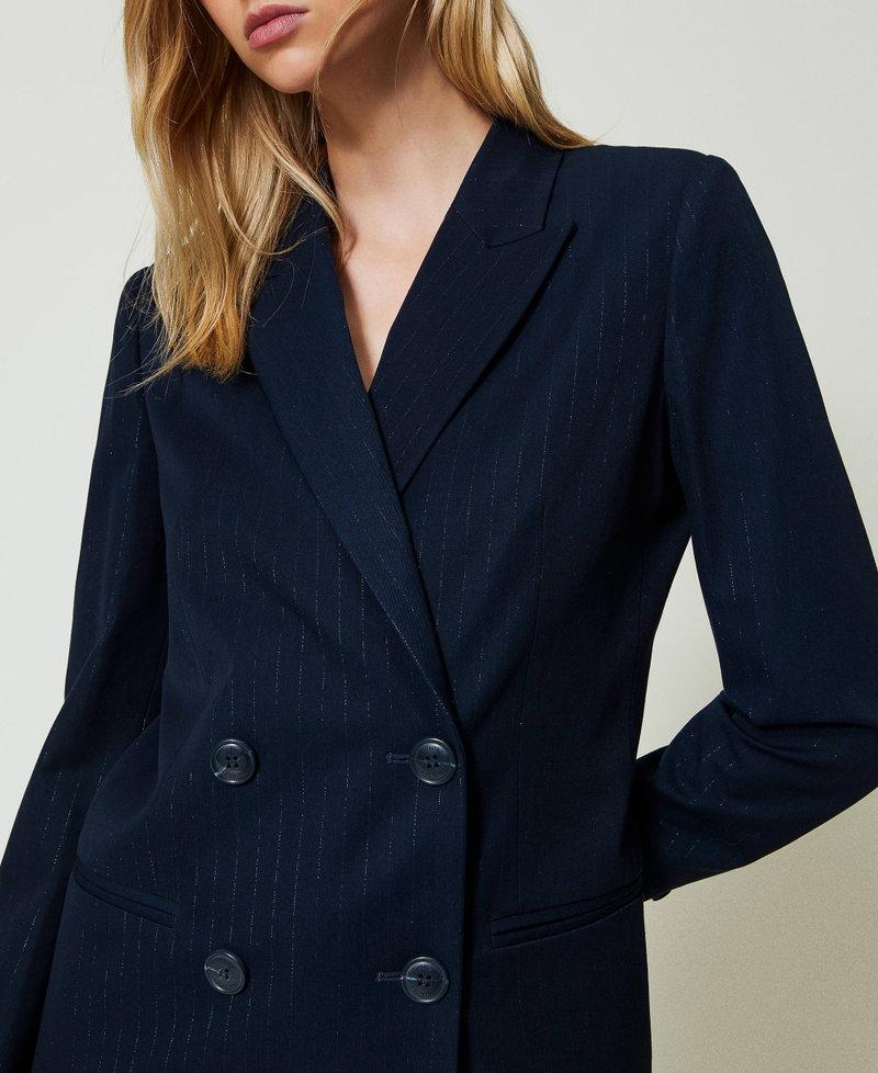 Scee by twin set Giacca blazer gessata lurex Online