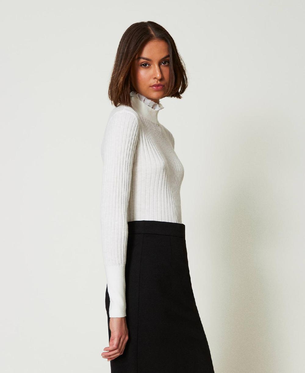 Scee by twin set Maglia lupetto con perline Outlet