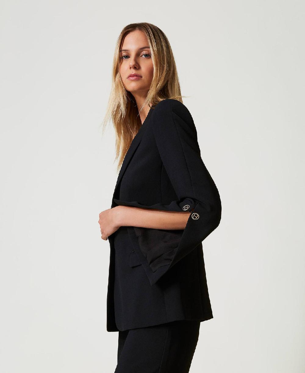 Scee by twin set Giacca blazer in crêpe cady con gemelli Hotsell