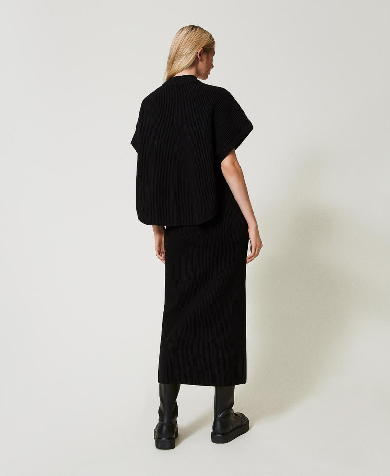 Scee by twin set Gonna longuette in maglia a costine Vendita Economica