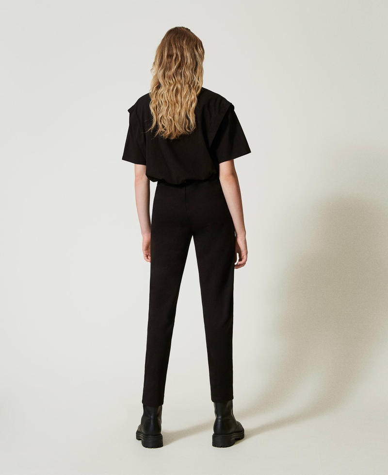 Scee by twin set Pantaloni a sigaretta con elastico Saldi Di Fabbrica