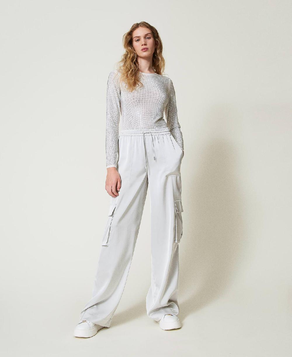 Scee by twin set Pantaloni cargo in raso Negozio