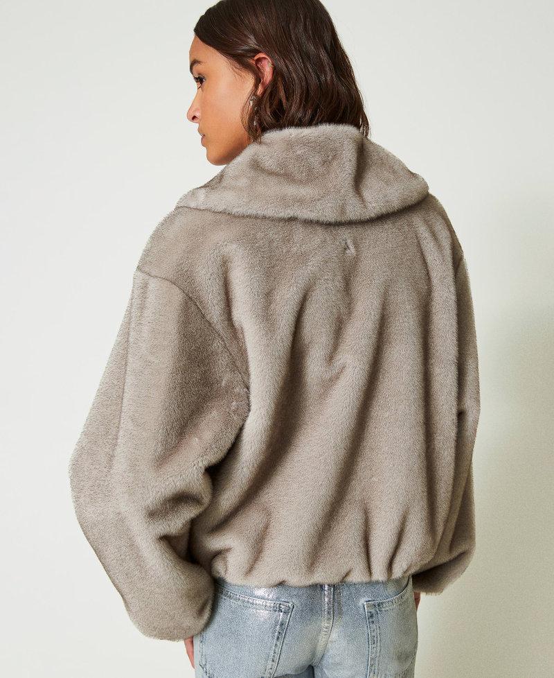 Scee by twin set Giacca corta in faux fur In Saldo