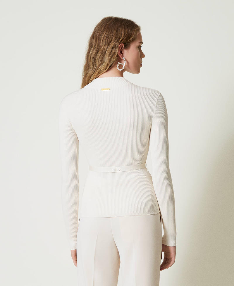 Scee by twin set Maglia lupetto con cintura Nuova