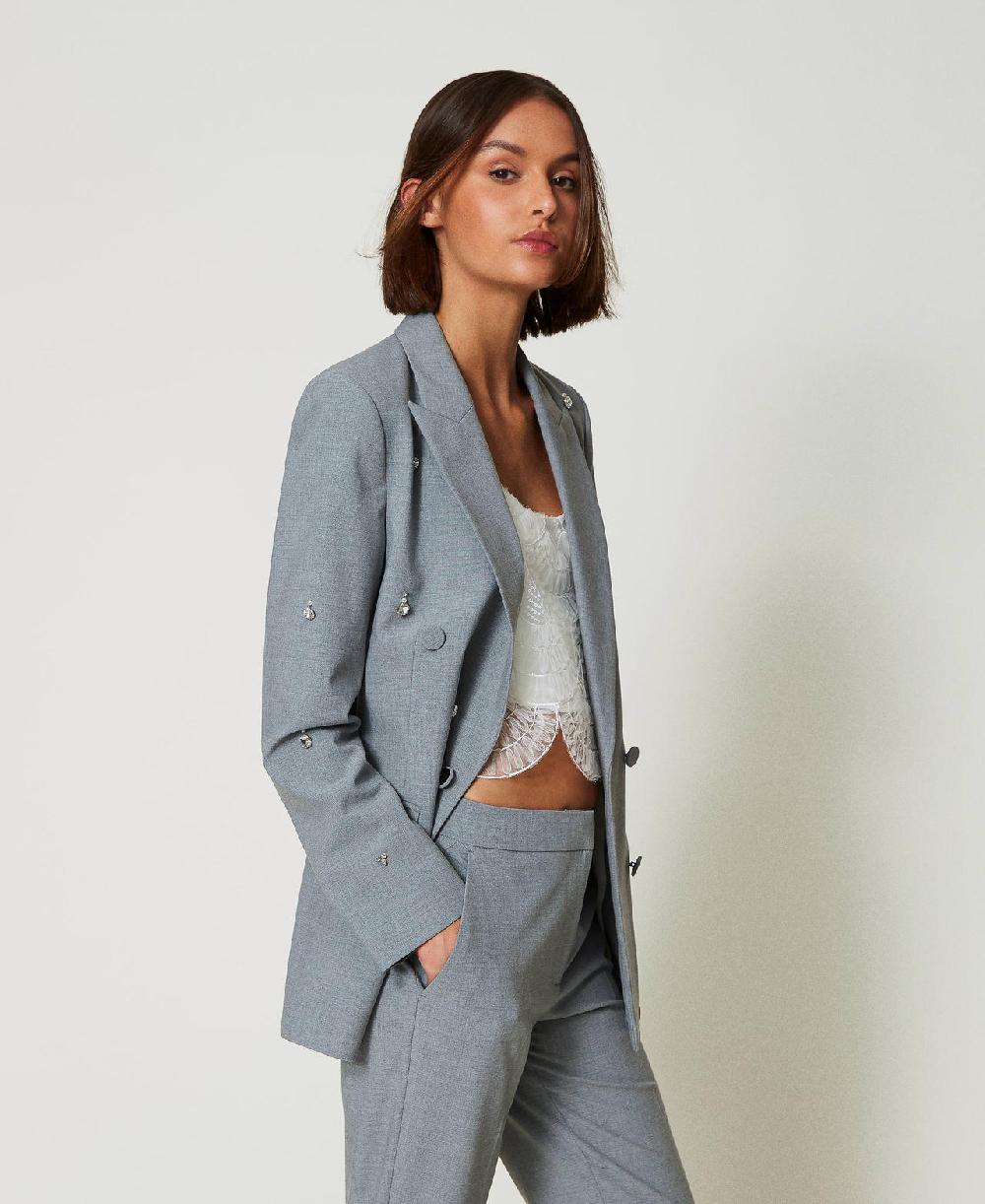 Scee by twin set Giacca blazer con ricami a mano Italia