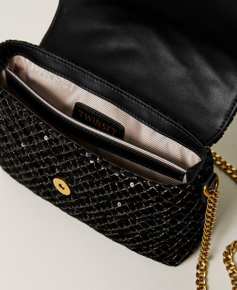 Scee by twin set Borsa a tracolla 'Dreamy' piccola in velluto ricamato In Linea