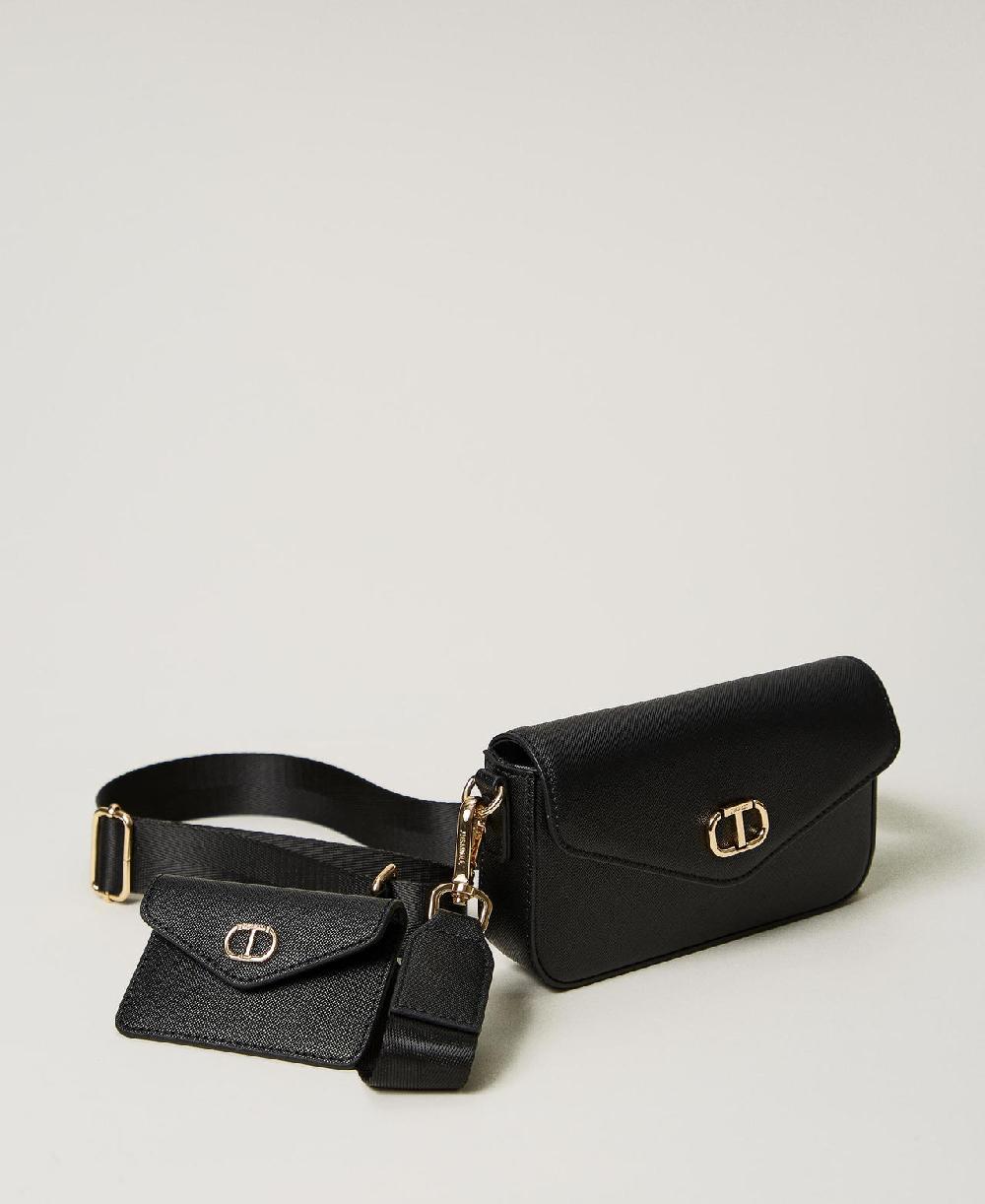 Scee by twin set Mini borsa a tracolla con portacarte Qualità Garantita