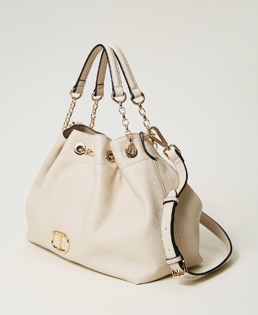 Scee by twin set Borsa shopper con Oval T e manici coulisse Fino Al -60%