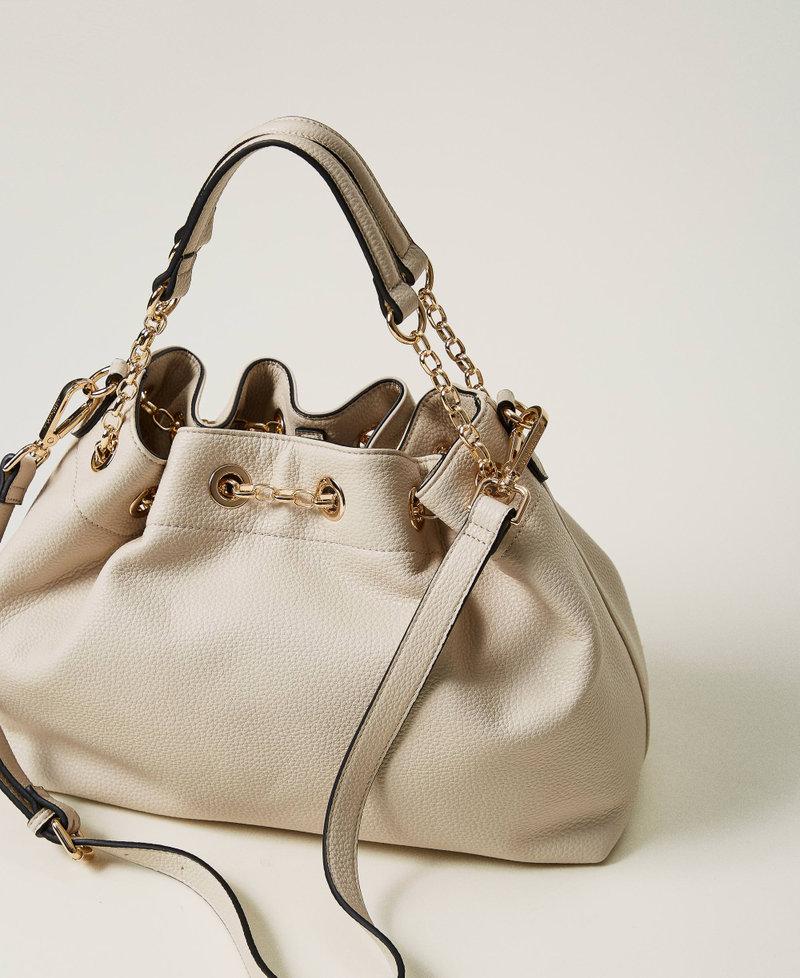 Scee by twin set Borsa shopper con Oval T e manici coulisse Fino Al -60%