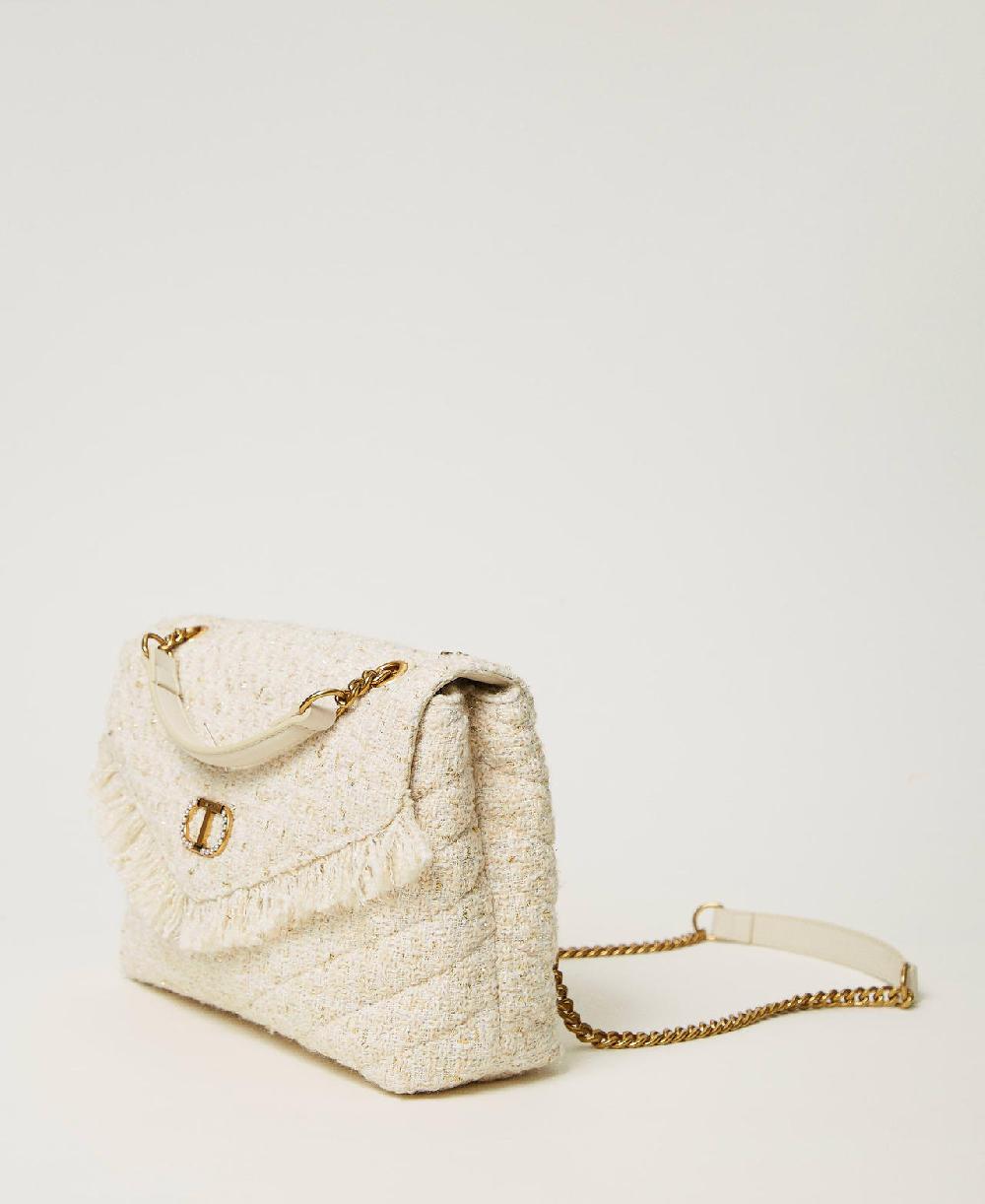 Scee by twin set Borsa a tracolla 'Dreamy' media in tweed In vendita