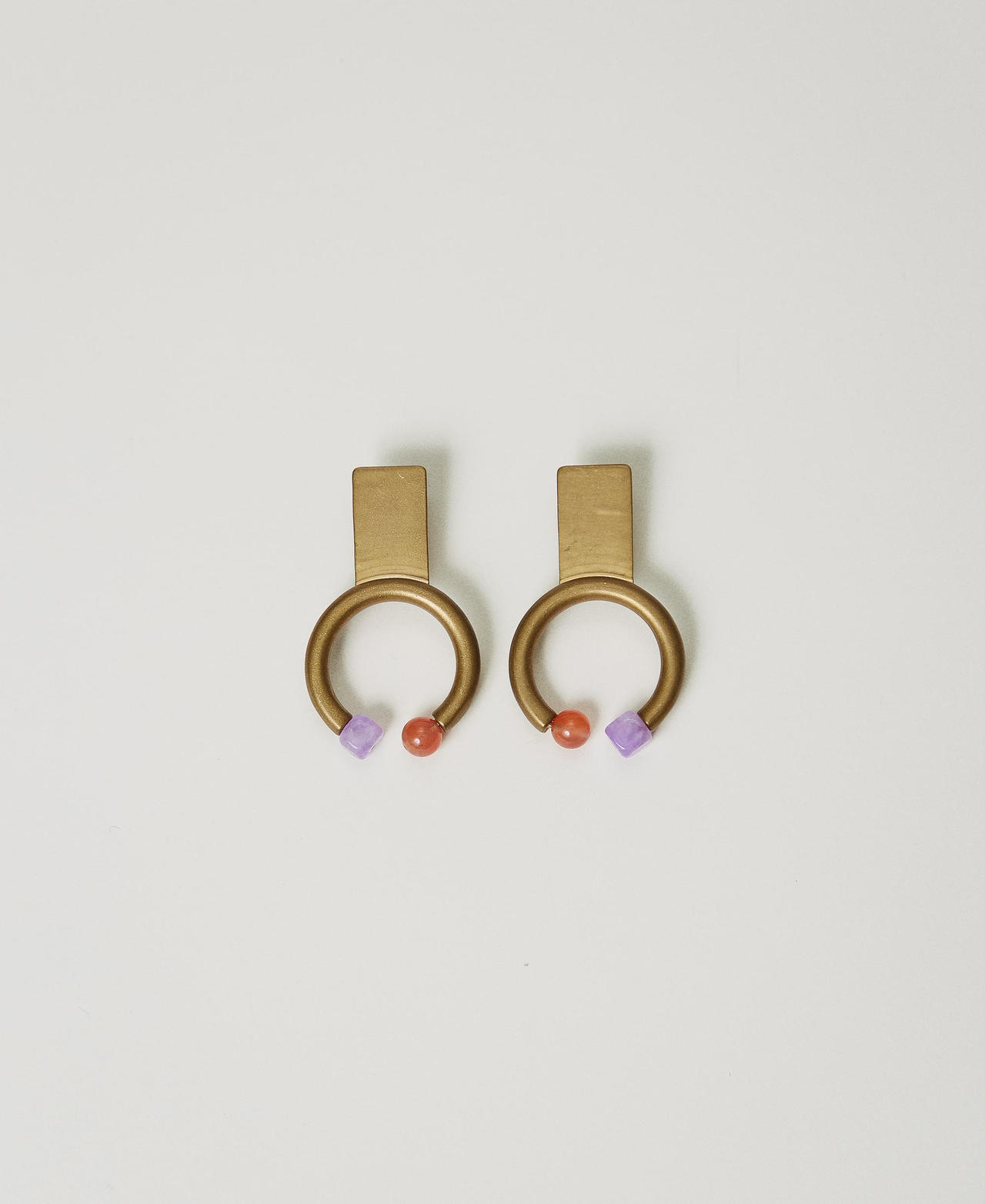 Scee by twin set Orecchino con cerchio e pietre Economico