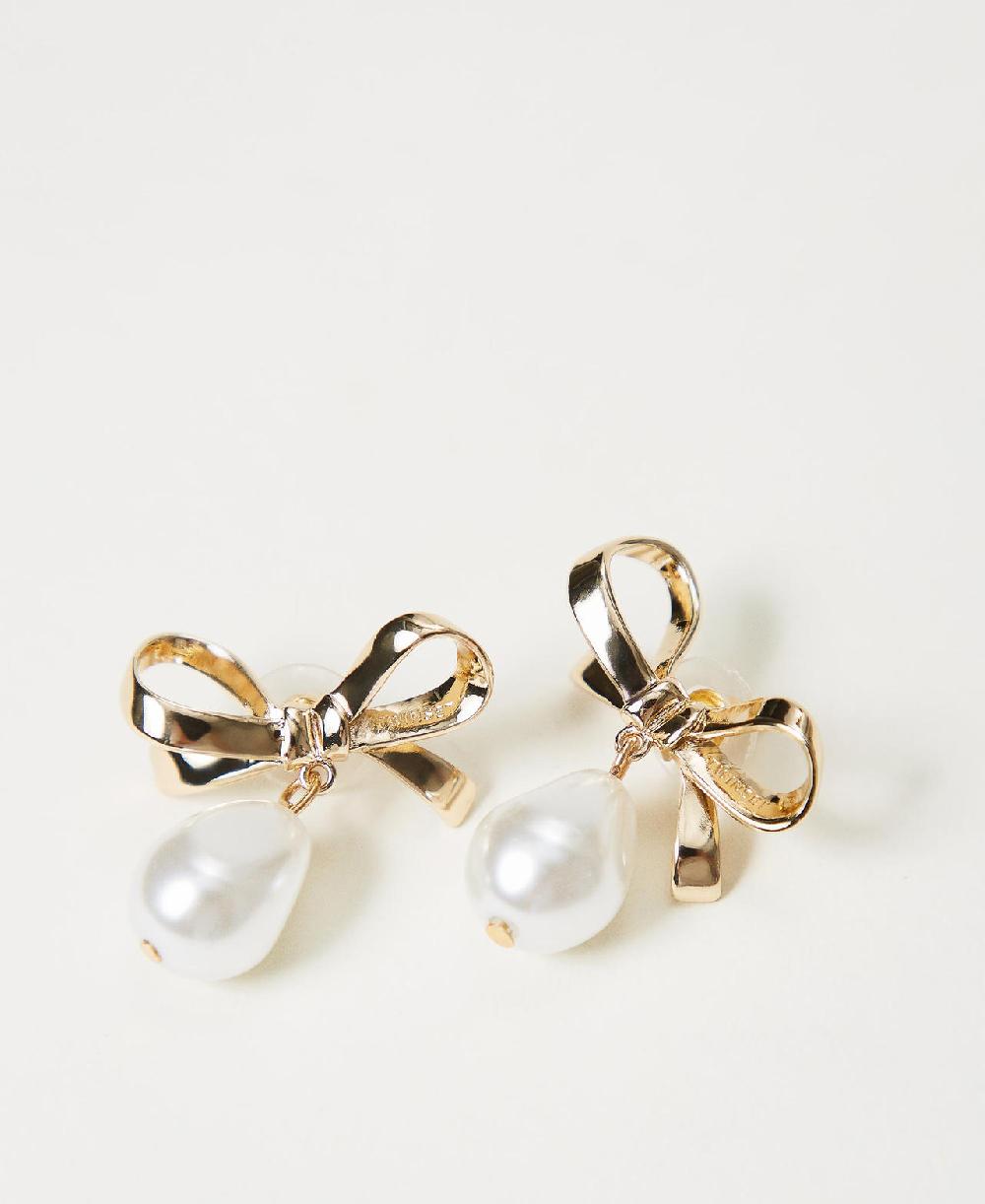 Scee by twin set Orecchini a fiocco con perla Outlet