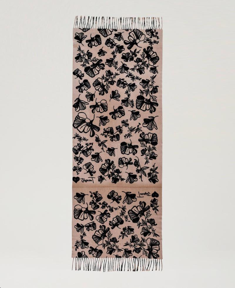 Scee by twin set Stola in panno a fiori Offerte