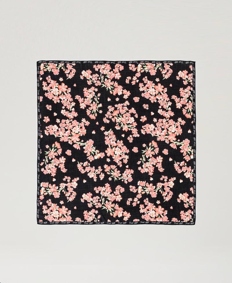Scee by twin set Kefiah con stampa a fiori Nuova