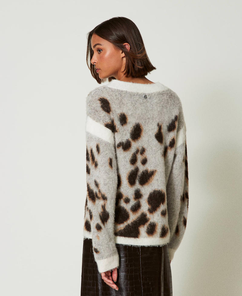 Scee by twin set Maglia jacquard animalier in misto lana 2025