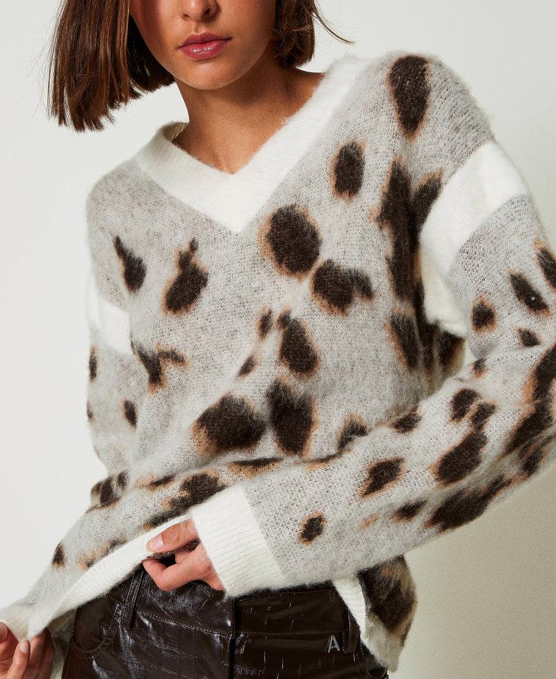Scee by twin set Maglia jacquard animalier in misto lana 2025