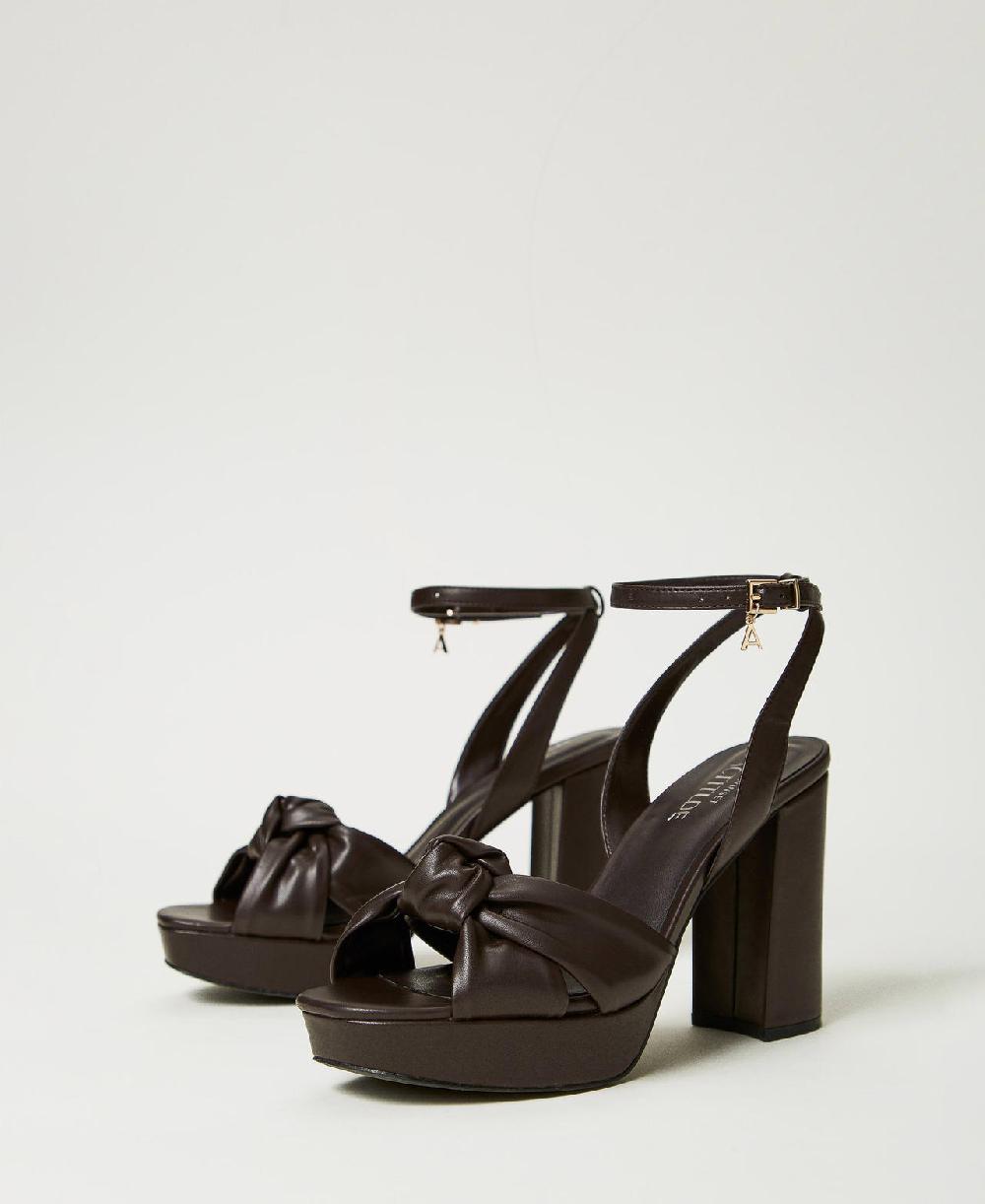 Scee by twin set Sandali platform con nodo Italy