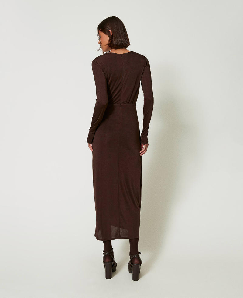 Scee by twin set Abito lungo in jersey con drappeggio laterale Italia
