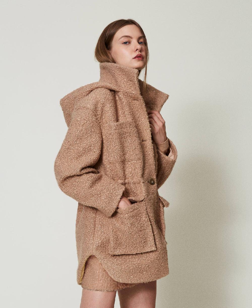 Scee by twin set Cappotto parka in panno arricciato 2025