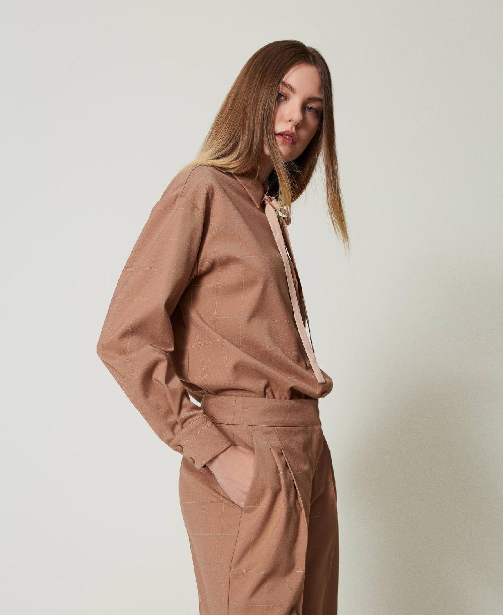 Scee by twin set Camicia check con lurex Vendita
