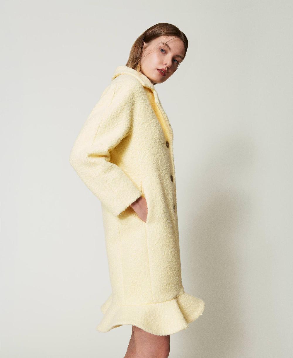 Scee by twin set Cappotto in panno arricciato Spedizione Gratuita