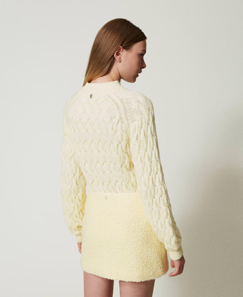 Scee by twin set Maglia lupetto in misto lana con trecce Pezzi Unici