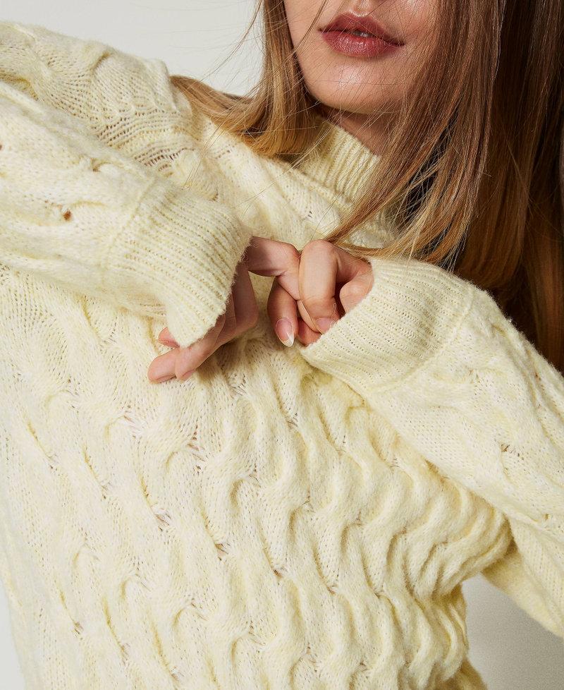 Scee by twin set Maglia lupetto in misto lana con trecce Pezzi Unici