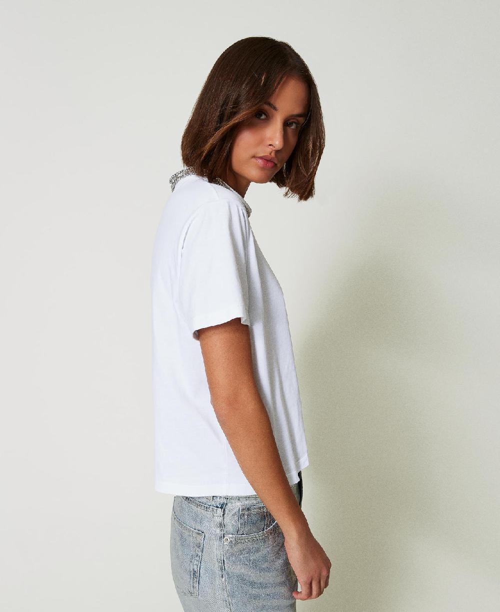 Scee by twin set T-shirt con ricamo a mano Qualità Garantita