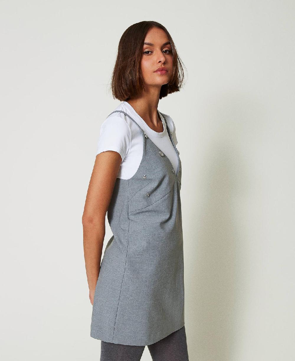 Scee by twin set Abito corto con ricami e T-shirt Acquista Ora