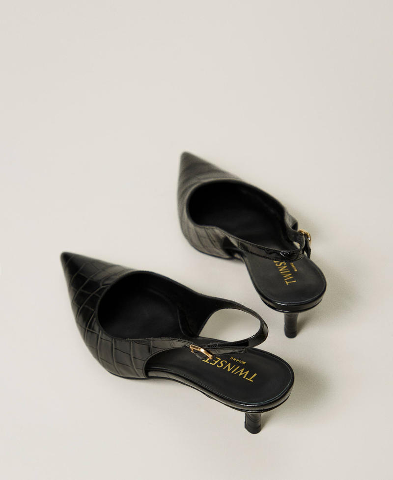 Scee by twin set Décolleté sling back a stampa cocco Convenienza