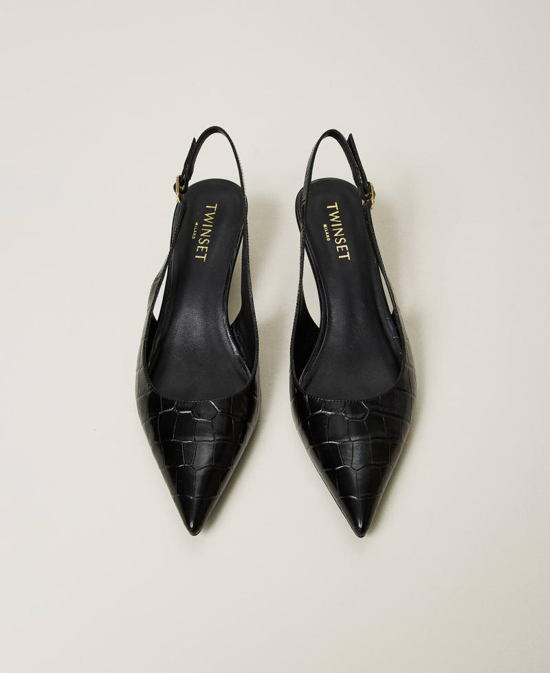 Scee by twin set Décolleté sling back a stampa cocco Convenienza