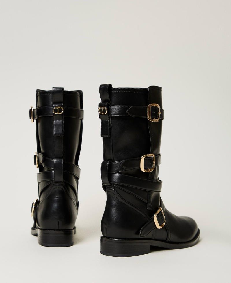 Scee by twin set Stivali biker con cinturini Vendita Calda