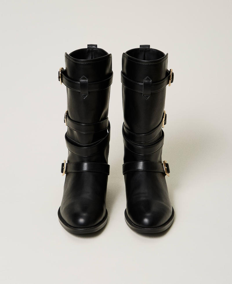 Scee by twin set Stivali biker con cinturini Vendita Calda