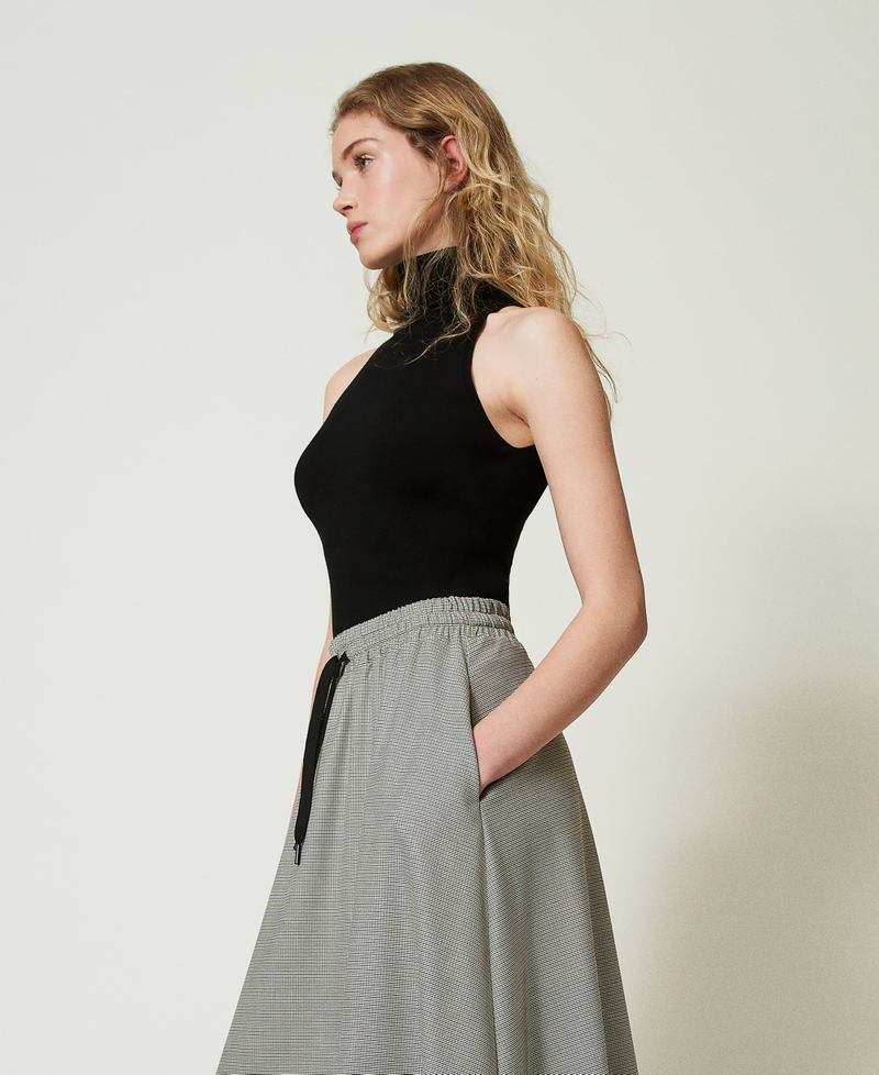 Scee by twin set Top halter fitted in maglia Saldi Di Fabbrica