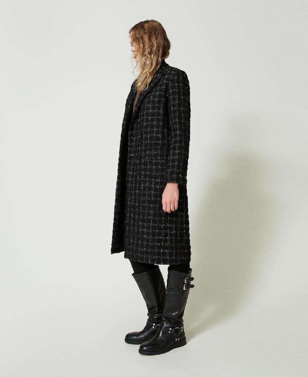 Scee by twin set Cappotto bouclé a disegno check Negozio