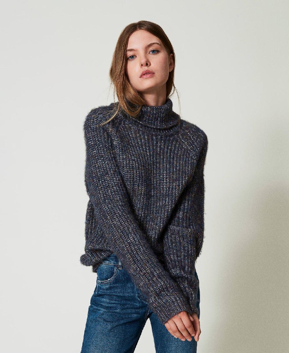Scee by twin set Maglia in filato multicolor con lurex In Saldo