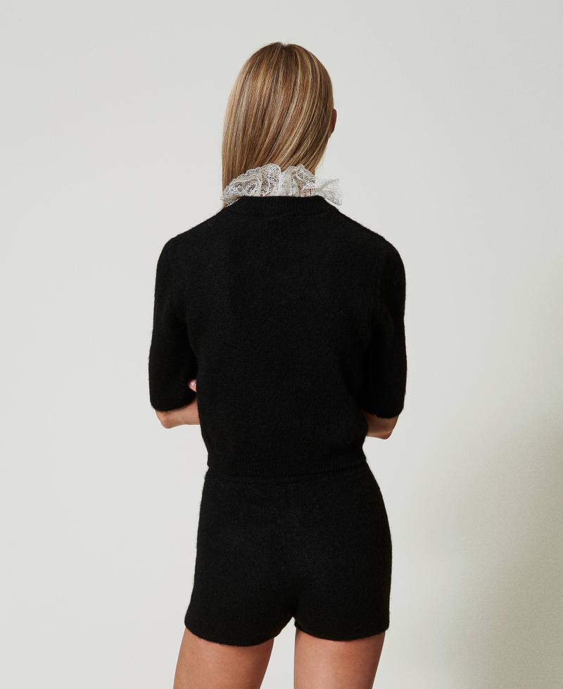 Scee by twin set Maglia 'Charlotte' in misto mohair con pizzo Moda
