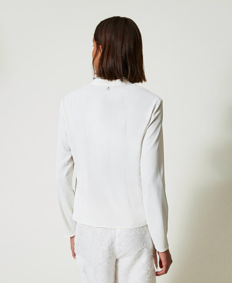 Scee by twin set Blusa in crêpe de Chine riciclato Spedizione Gratuita