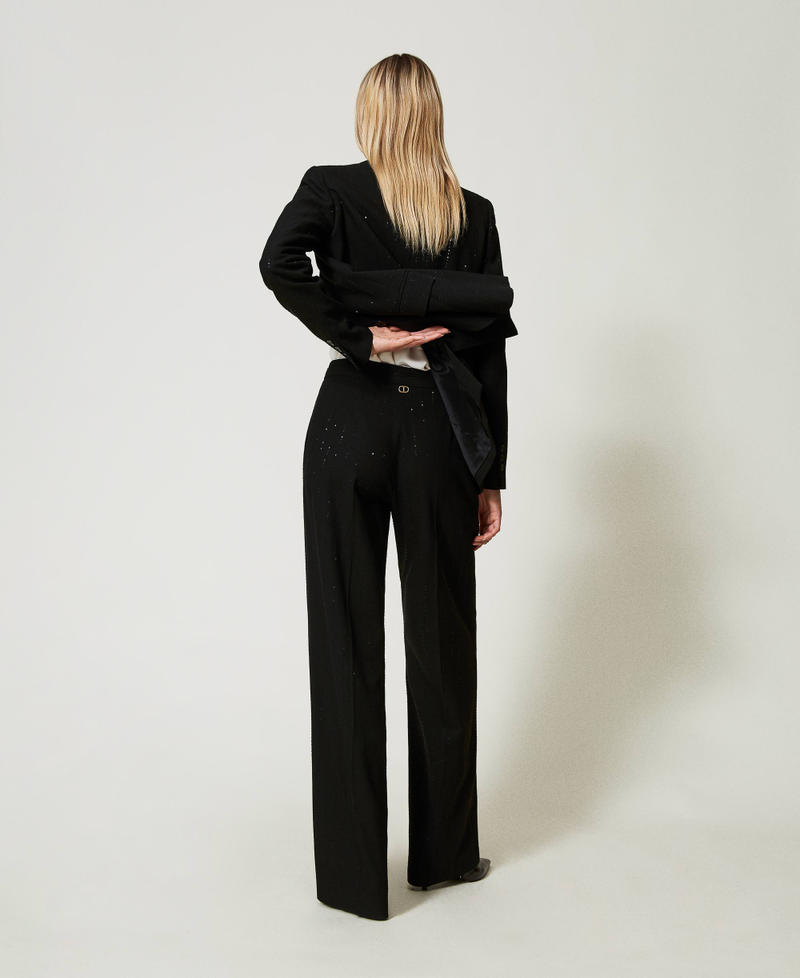Scee by twin set Pantaloni in panno con paillettes Soddisfazione Garantita