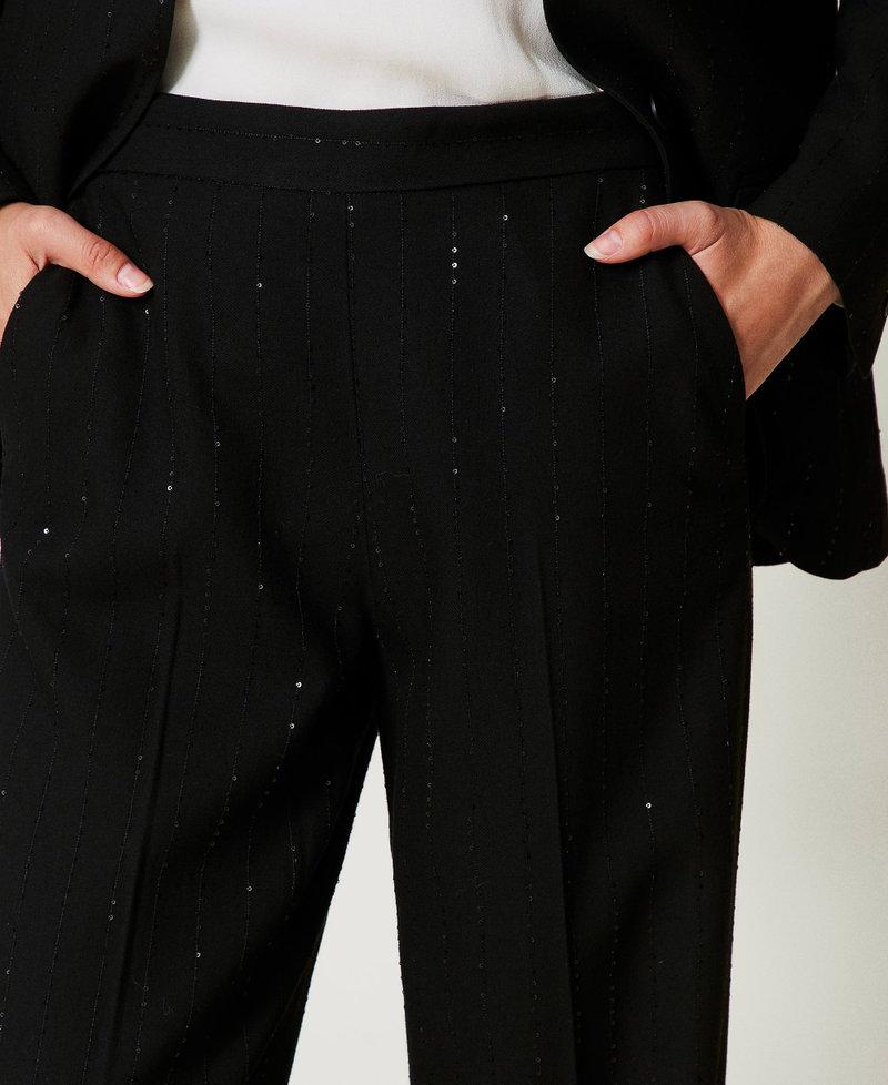 Scee by twin set Pantaloni in panno con paillettes Soddisfazione Garantita