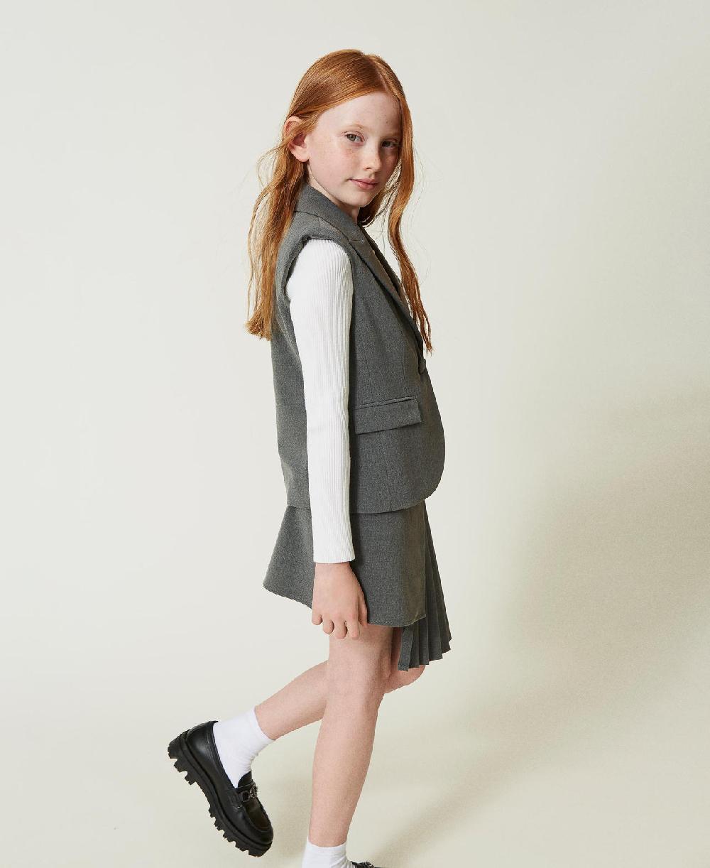 Scee by twin set Gilet monopetto in flanella Qualità Garantita