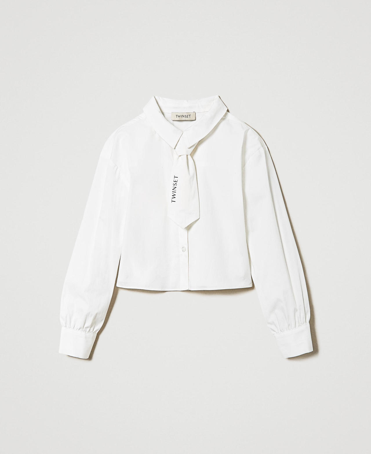 Scee by twin set Camicia in popeline con cravatta