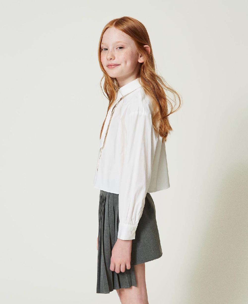Scee by twin set Camicia in popeline con cravatta Acquista Ora