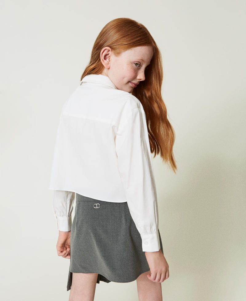 Scee by twin set Camicia in popeline con cravatta Acquista Ora