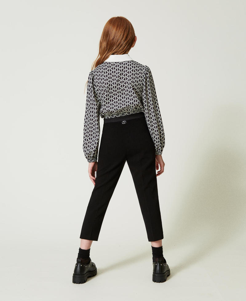 Scee by twin set Pantaloni a sigaretta in flanella Novità